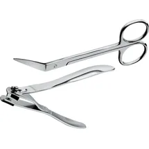 MedoVital Badebürste Fußnagelschere und -clipper im 2er-Set, Uni grau|silberfarben