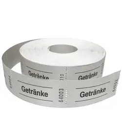 Gutscheinrolle Getränke weiß 601051 1000Abrisse