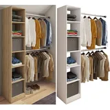 VCM Dacho lll Kleiderschrank 38 x 40 x 194 cm Weiß