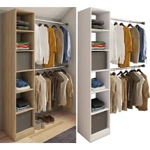 VCM Dacho lll Kleiderschrank 38 x 40 x 194 cm Weiß