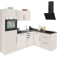 wiho Küchen Winkelküche »Cali«, mit E-Geräten, Stellbreite 230 x 170 cm beige