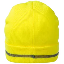 Nitras Strickmütze 730 neongelb