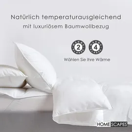 Homescapes Sommerdecke Weiß, Textil, Füllung: Polyester, Rechteckig, 135x200 cm, -