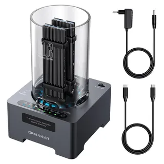 GRAUGEAR G-M2DK-CL-20G Speicherlaufwerk-Docking-Station USB 3.2 Gen 2x2 Type-C Schwarz