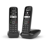 Gigaset AS690 Duo DECT-Telefon Silber