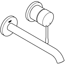 Grohe Essence 2-Loch-Waschtischbatterie Supersteel