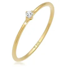 Elli Ring 925 Sterling Silber Verlobungsring in Gold | Gr.: 54