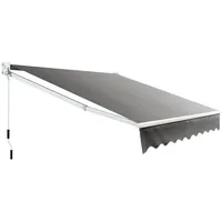 Costway Markise mit Sonnenschutz 200 x 250 cm grau