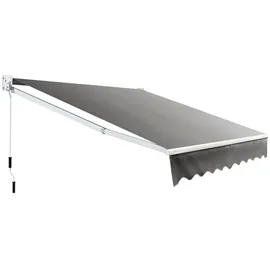 Costway Markise mit Sonnenschutz 200 x 250 cm grau