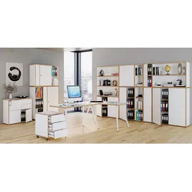 VCM Salia Aktenschrank 30 x 183 x 33 cm weiß