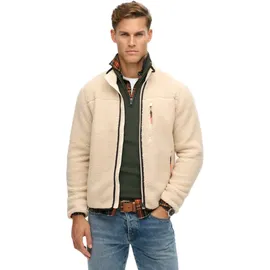 Superdry Outdoor Fleece Jacke Herren Beige/Schwarz XXL