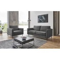 2-Sitzer ATLANTIC HOME COLLECTION "Weston" Sofas Gr. B/H/T: 166cm x 81cm x 87cm, grau im skandinavischem Stil, mit Wellenunterfederung