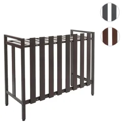 Verkleidung f√or Klimaanlage/W√§rmepumpe HWC-K58, Abdeckung Schutzgitter Pflanzenregal, Metall 80x90x39cm ~ braun