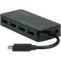 Roline USB Hub, 4fach, Typ C Anschlusskabel