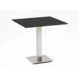 Niehoff Bistro Edelstahl - 81 x 81 cm HPL Granit-Design