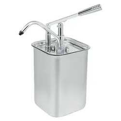 Gastro-Inox Saucenspender mit Hebelbetätigung  5-Liter Edelstahl Behälter