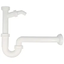 tecuro Kunststoff Röhren-Geruchsverschluss mit Geräteanschluss, für Waschtisch