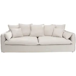 riess-ambiente 3er Sofa HEAVEN - 200cm natur beige Leinenstoff Federkern abnehmbarer Bezug Hussensofa