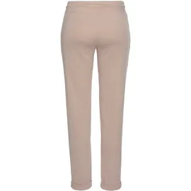 H.I.S. H.I.S Sweathose Schlupfhose mit kleinem Aufschlag am Saum, Loungewear beige|braun 32/34