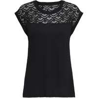 Only Spitzenshirt onlNICOLE S/S Mix TOP NOOS Schwarz