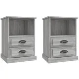 vidaXL Nachttische 2 Stk. Grau Sonoma 43x36x60 cm