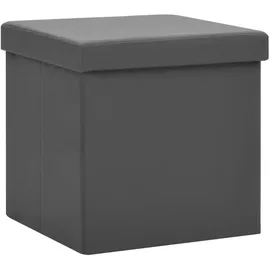vidaXL Hocker mit Stauraum  Grau PVC