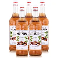 Monin Sirup geröstete Haselnuss 1L - Cocktails Milchshakes (5er Pack)