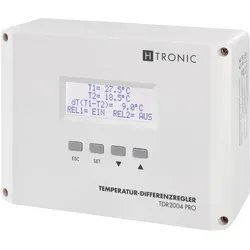 H-TRONIC Temperatur-Differenzregler TDR2004 pro, weiß