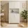 Hti-Living Schrank mit bedruckter Rückwand Steine 80 x 180 x 40 cm Weiß