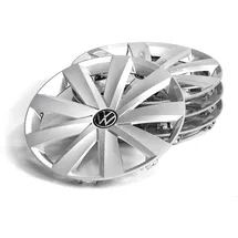 Volkswagen 3G0071456AUWP Radkappen (4 Stück) Radblenden 16 Zoll Stahlfelgen Radzierblenden, Silber