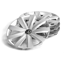 Volkswagen 3G0071456AUWP Radkappen (4 Stück) Radblenden 16 Zoll Stahlfelgen Radzierblenden, Silber