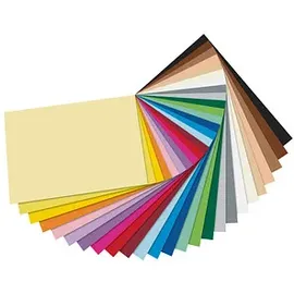 Folia Riesen-Tonpapierblock 24 x 34 cm 50 Blatt 130 g/m2 farbig sortiert