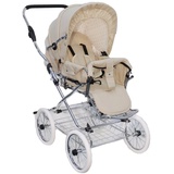 Eichhorn Kinderwagen Sport-Kinderwagen Designer, Retro-Look - alle Komponenten made in EU beige|braun