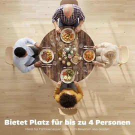 Homcom Küchentisch Ø 100 cm braun