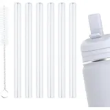 BOXOB 6 Stück Strohhalme Ersatz für Hydrapeak Mini 14OZ Kinderwasserflaschen, Wiederverwendbar Kunststoff Strohhalme mit Reinigungsbürste für Hydrapeak Flaschenersatzteile