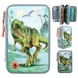 DEPESCHE 12166 Dino World 3-Fach Federtasche LED T-Rex