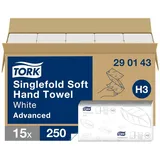 TORK Papierhandtücher H3 Advanced Zick-Zack-Falzung 2-lagig 3.750 Tücher