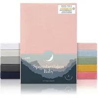 Laleni Jersey Spannbettlaken 70x140 cm Babybett 2er Set -