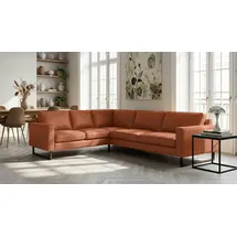 Home Affaire Ecksofa Pinto Mikrofaser 290 x 85 x 250 cm Braun mit Keder