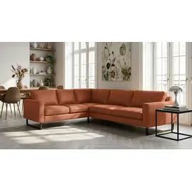 Home Affaire Ecksofa Pinto Mikrofaser 290 x 85 x 250 cm Braun mit Keder