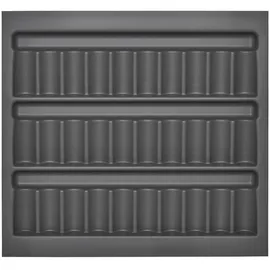 SO-Tech Orga-Box I Gewürzdoseneinsatz 513 x 473 x 28 mm Oriongrau mit Antiruschbeschichtung Gewürzglaseinsatz Für Tandembox Antaro/Intivo u. Modernbox im 60er Schrank Schubladeneinsatz