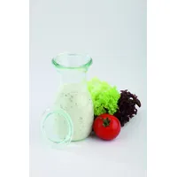 APS WECK transparent, H:14,5cm Ø:6cm, Glas, Lebensmittelaufbewahrungsbehälter, (Saftflasche)