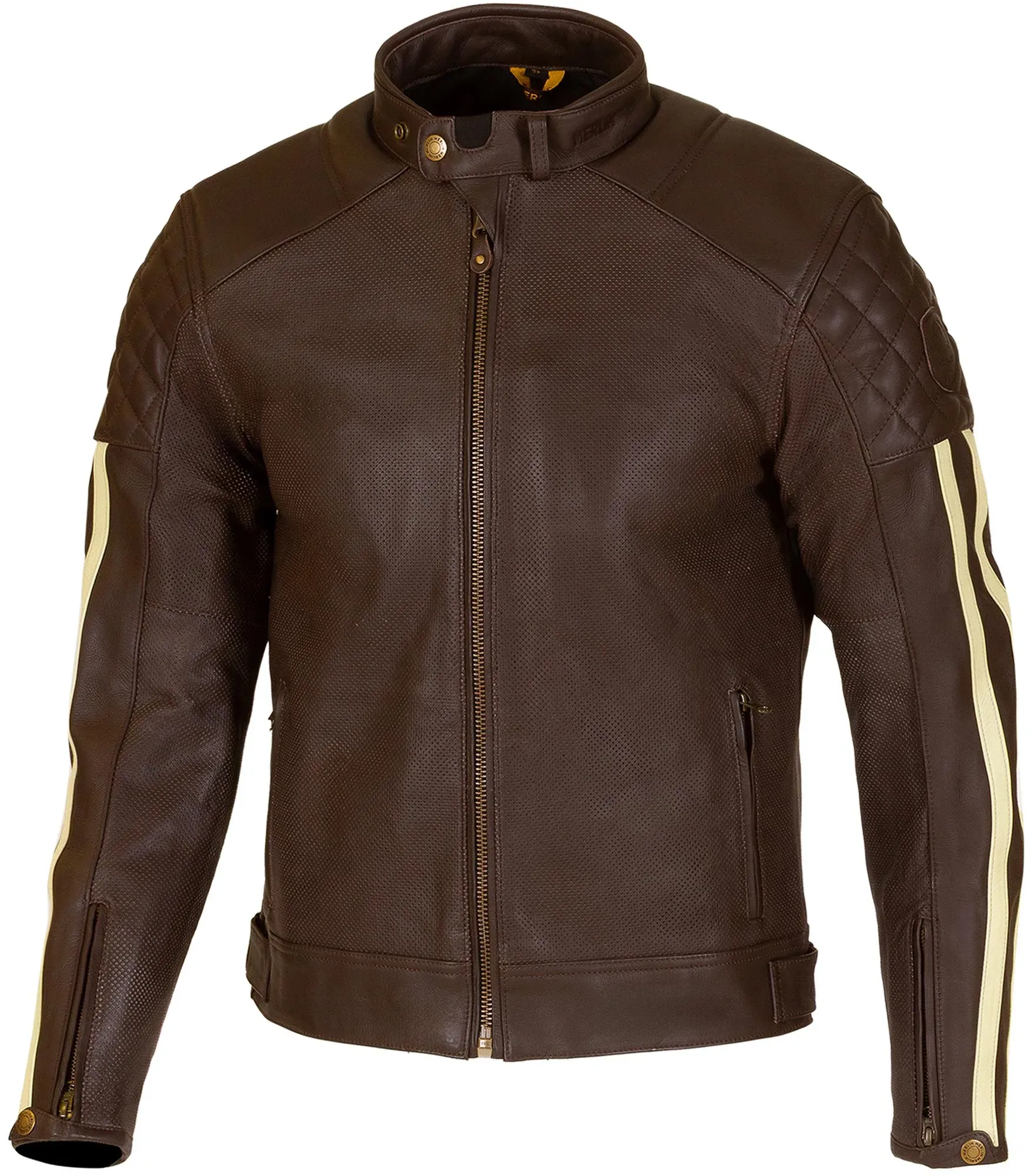 Merlin Icon D3O perforierte Motorrad Lederjacke