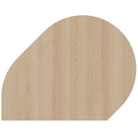 Hammerbacher Anbautisch höhenverstellbar RA81 eiche, grau Tropfenform 103,0 x