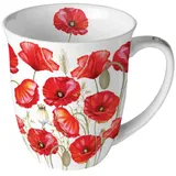 Ambiente Home Teetasse 0,4 l Weiß/Rot