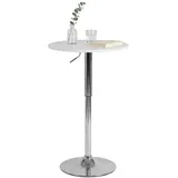 CLP Stehtisch rund 60 cm drehbar höhenverstellbar weiß