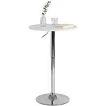 CLP Stehtisch rund 60 cm drehbar höhenverstellbar weiß