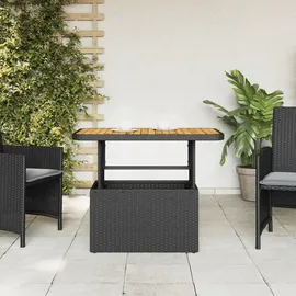 vidaXL Gartentisch 90 x 55 x 71 cm Schwarz