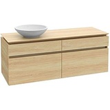 Villeroy & Boch Legato Waschtischunterschrank B580L0RH 120x55x50cm, Waschtisch links, mit LED-Beleuchtung, Kansas Oak