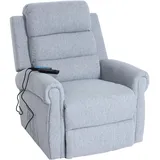 MCW Fernsehsessel MCW-K63 Polyester 83 x 144 x 83 cm Grau elektrisch mit Massage- und Heizfunktion